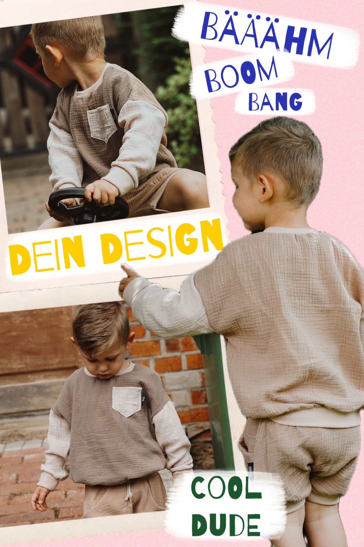 Dein Design | Oversized Sweater | Musselin | Color Blocking