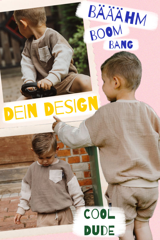 Dein Design | Oversized Sweater | Musselin | Color Blocking