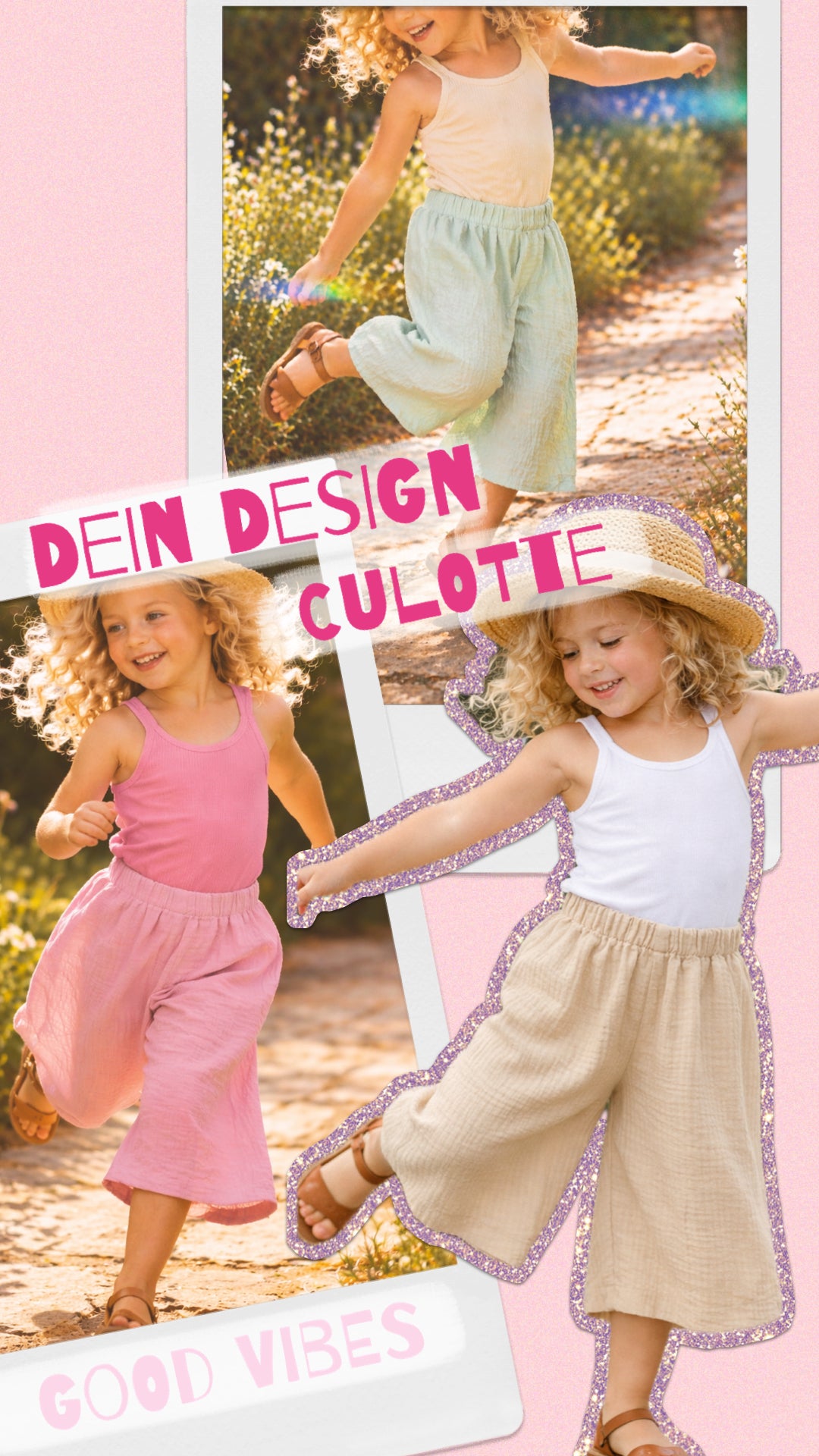 Kinderhose Culotte 7/8 – Weite Sommerhose aus Musselin