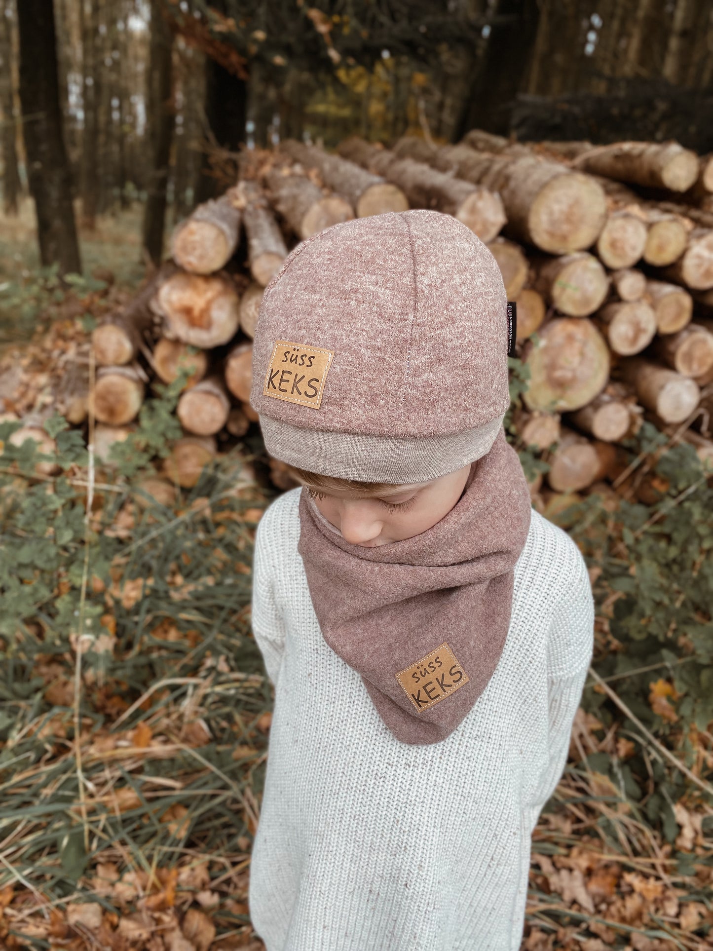 Dein Design | Wollwalk Wintermütze | Dreieckloop | Used-Look & Leder Label