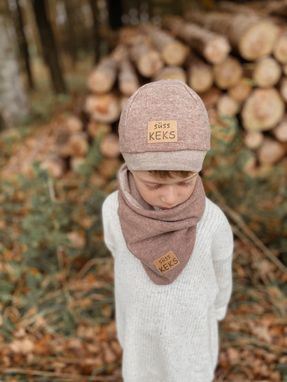 Dein Design | Wollwalk Wintermütze | Dreieckloop | Used-Look & Leder Label