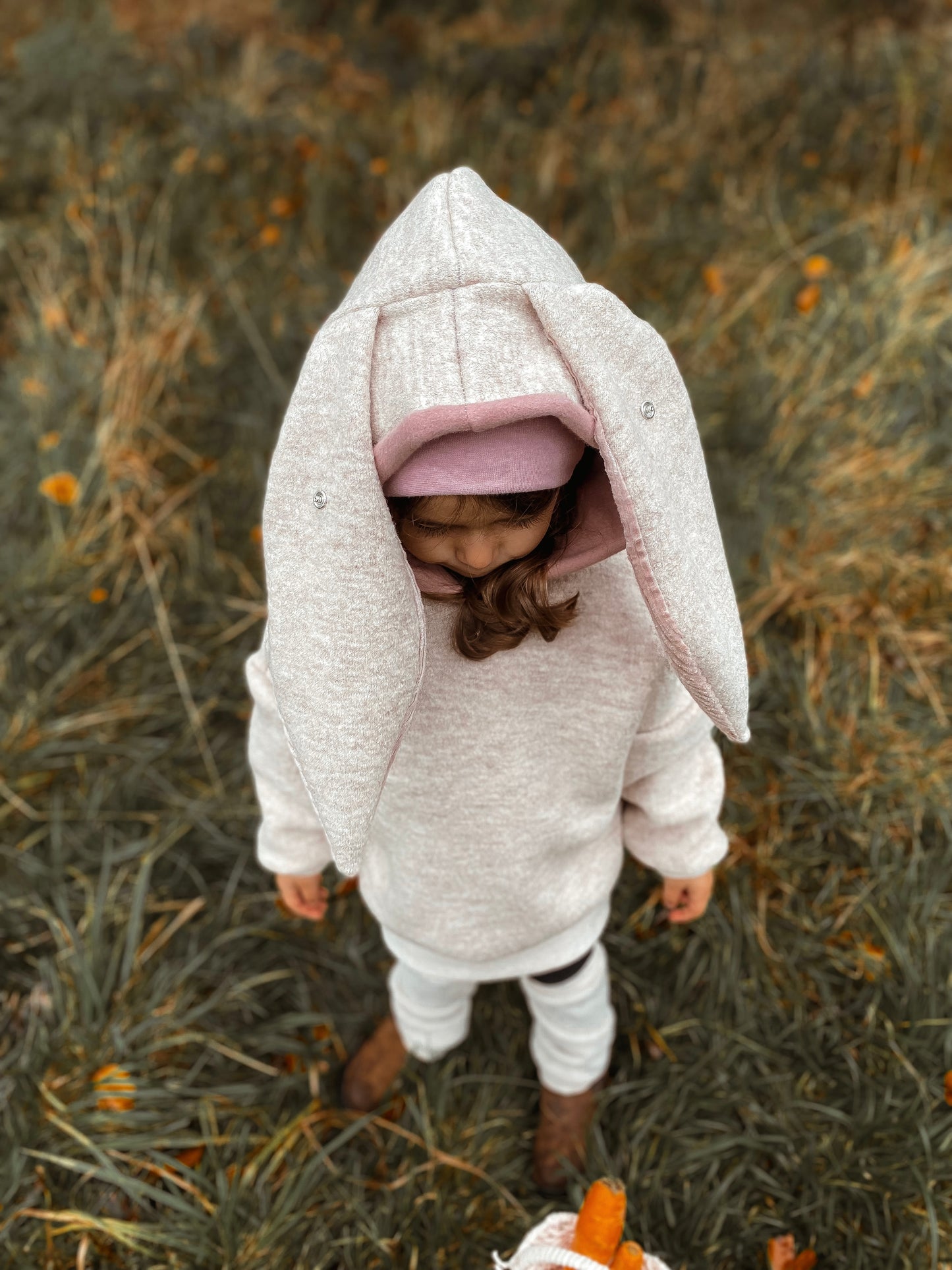 Oversized Wollwalk Windbreaker | Hase | 100% Schurwolle Schafwolle