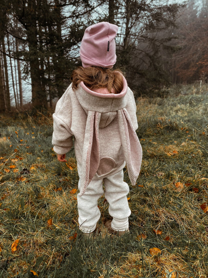 Oversized Wollwalk Windbreaker | Hase | 100% Schurwolle Schafwolle