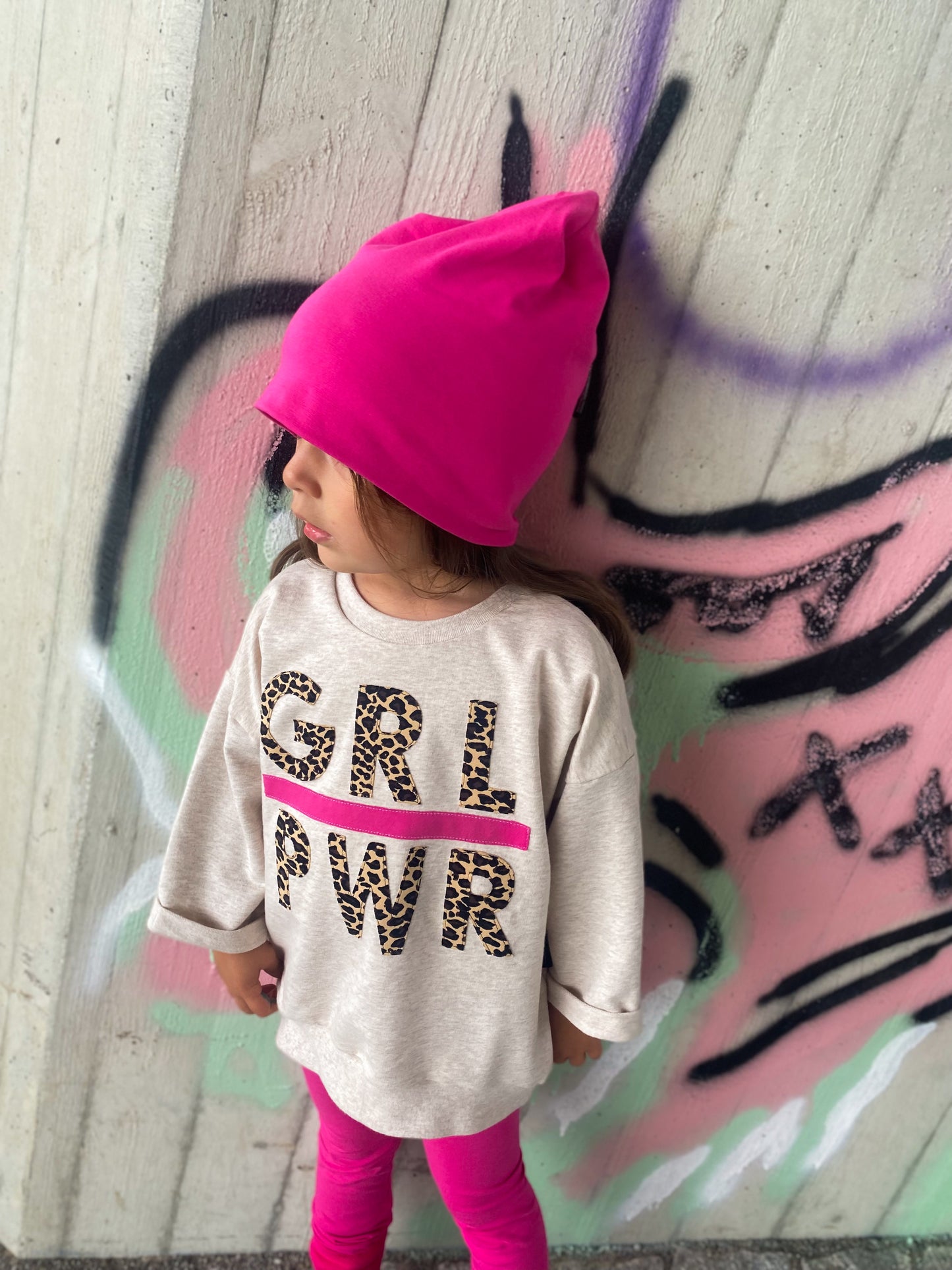 Oversized Sweater | Applikation Girlpower