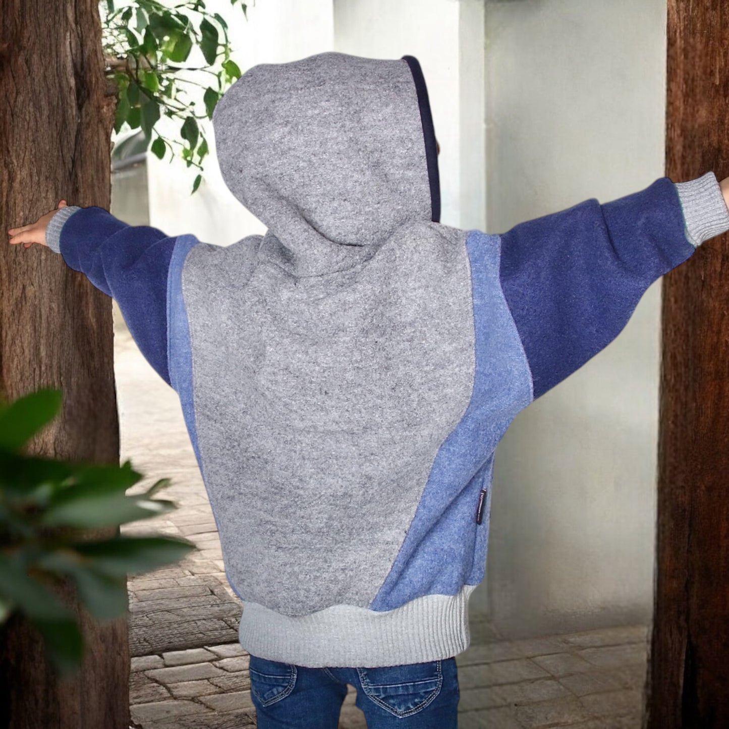 Oversized Windbreaker | Retro (Model 1) | 100% Schurwolle