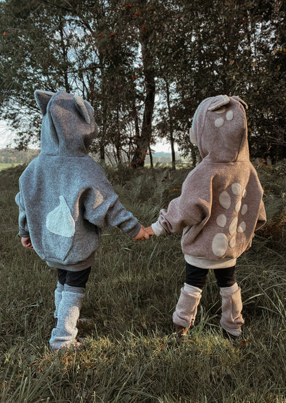 Oversized Windbreaker | Wolf | 100% Schurwolle Schafwolle