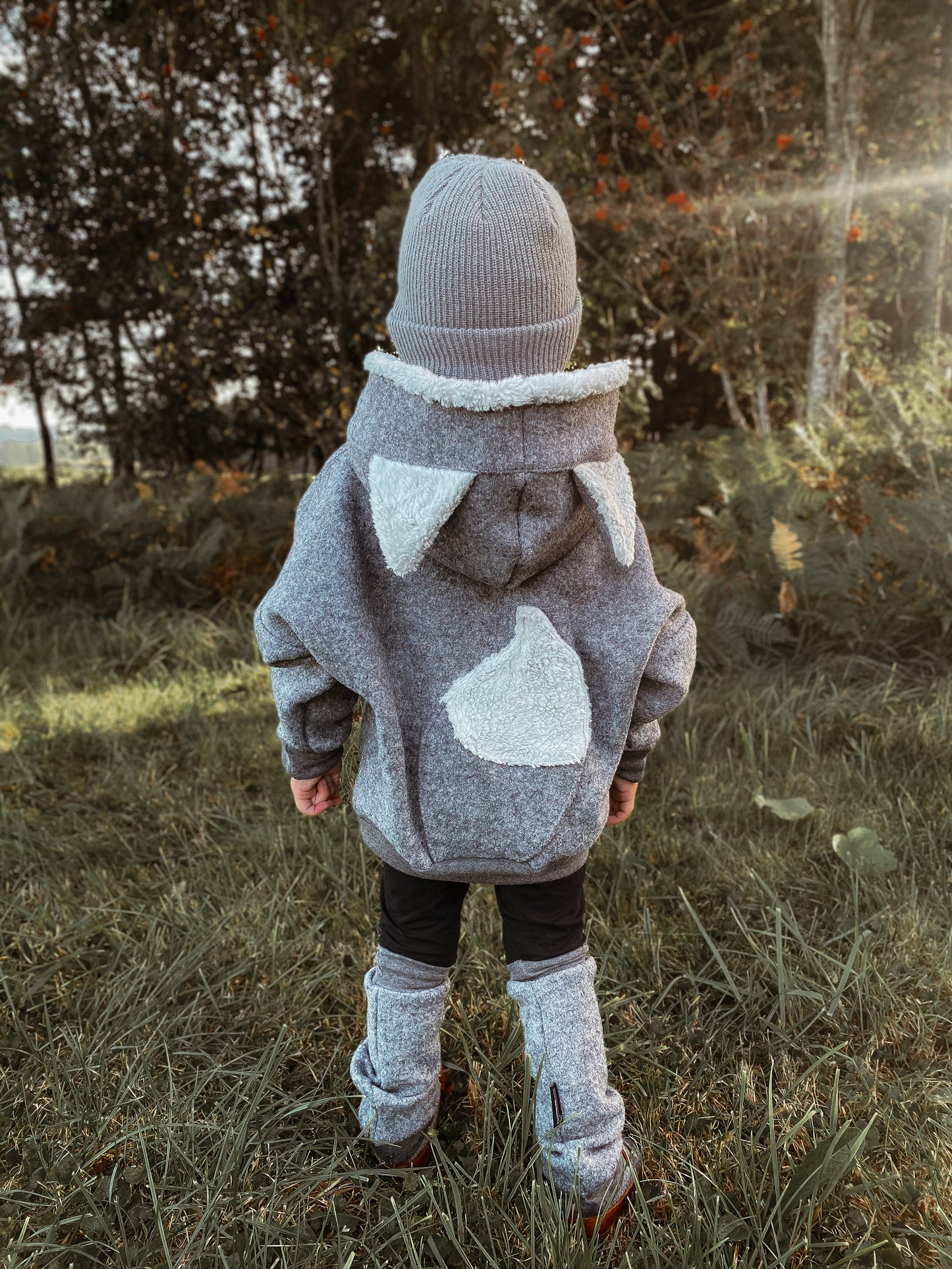 Oversized Windbreaker | Wolf | 100% Schurwolle Schafwolle