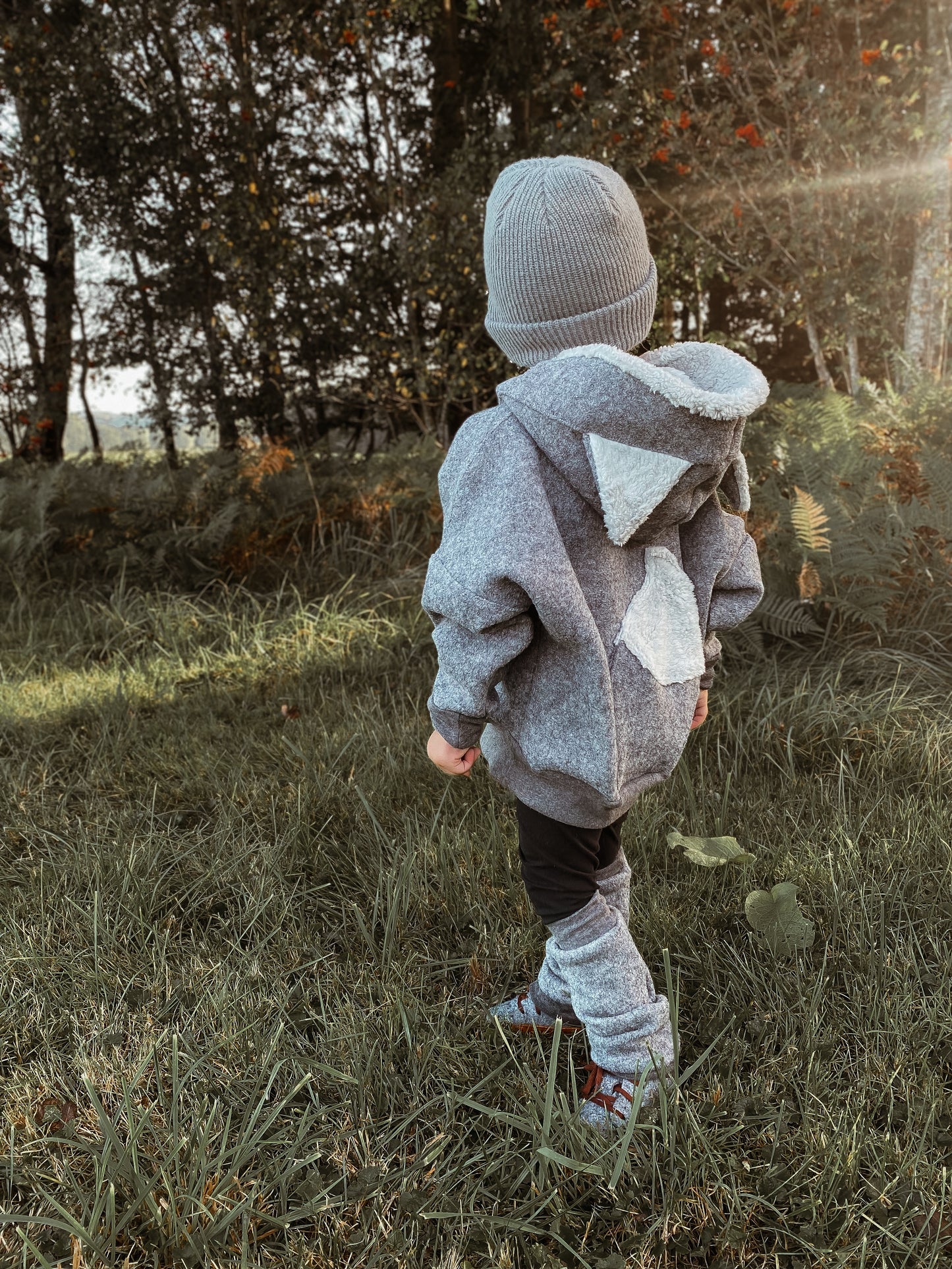 Oversized Windbreaker | Wolf | 100% Schurwolle Schafwolle