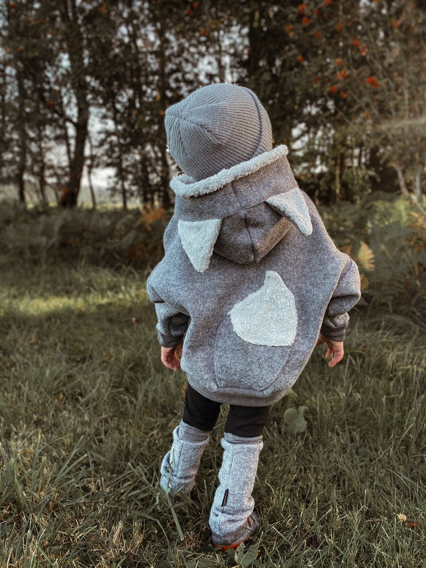 Oversized Windbreaker | Wolf | 100% Schurwolle Schafwolle