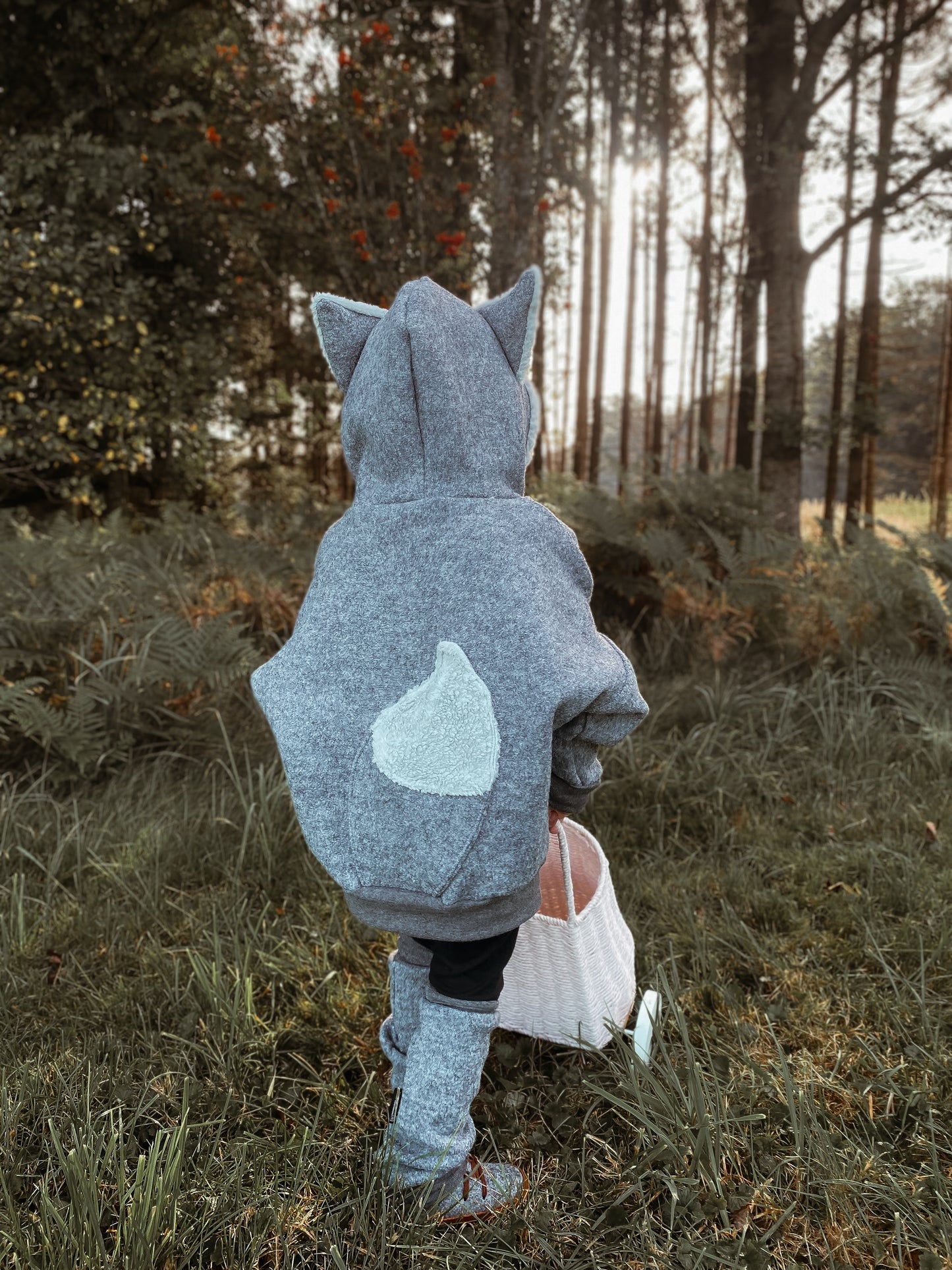 Oversized Windbreaker | Wolf | 100% Schurwolle Schafwolle
