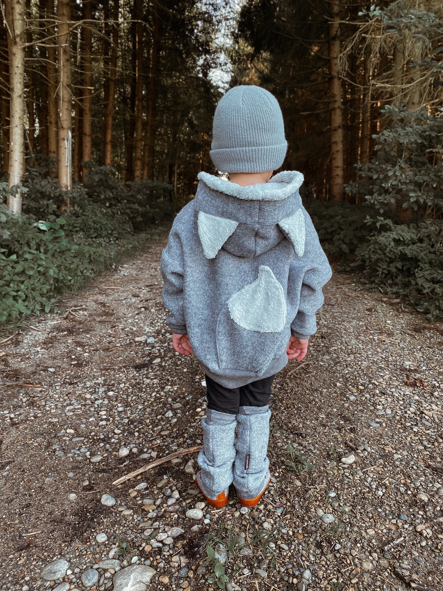 Oversized Windbreaker | Wolf | 100% Schurwolle Schafwolle