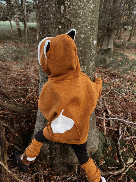 Walkjacke | Oversized Windbreaker | Fuchs | 100% Schurwolle Schafwolle