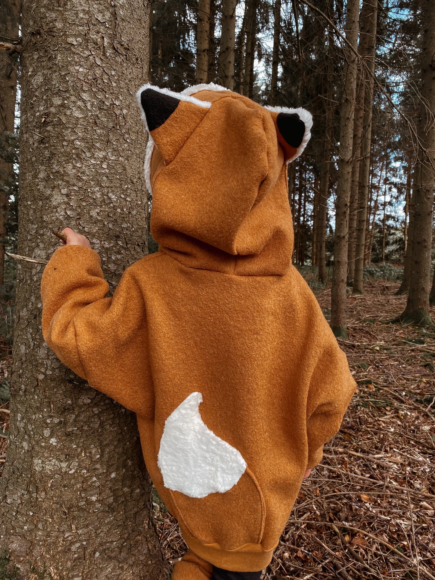 Oversized Windbreaker | Fuchs | 100% Schurwolle Schafwolle