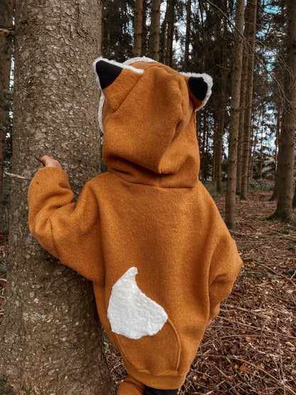 Oversized Windbreaker | Fuchs | 100% Schurwolle Schafwolle