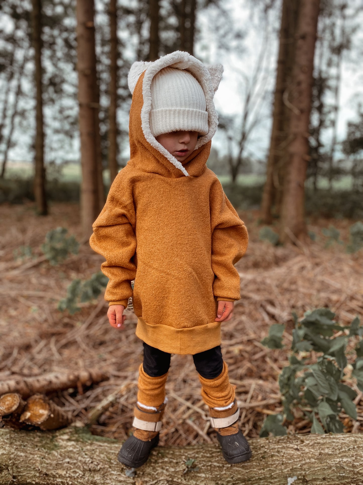 Walkjacke | Oversized Windbreaker | Fuchs | 100% Schurwolle Schafwolle