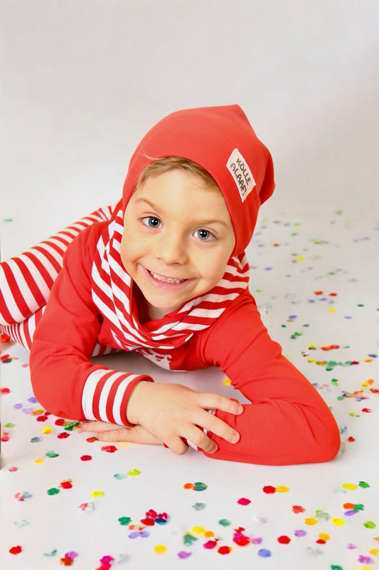 KÖLLE ALAAF! Jecke Beanie | Beanie Used-Look Label | Dreieckloop | Karneval