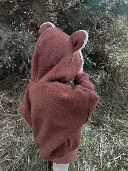 Oversized Wollwalk Windbreaker | Bär | 100% Schurwolle