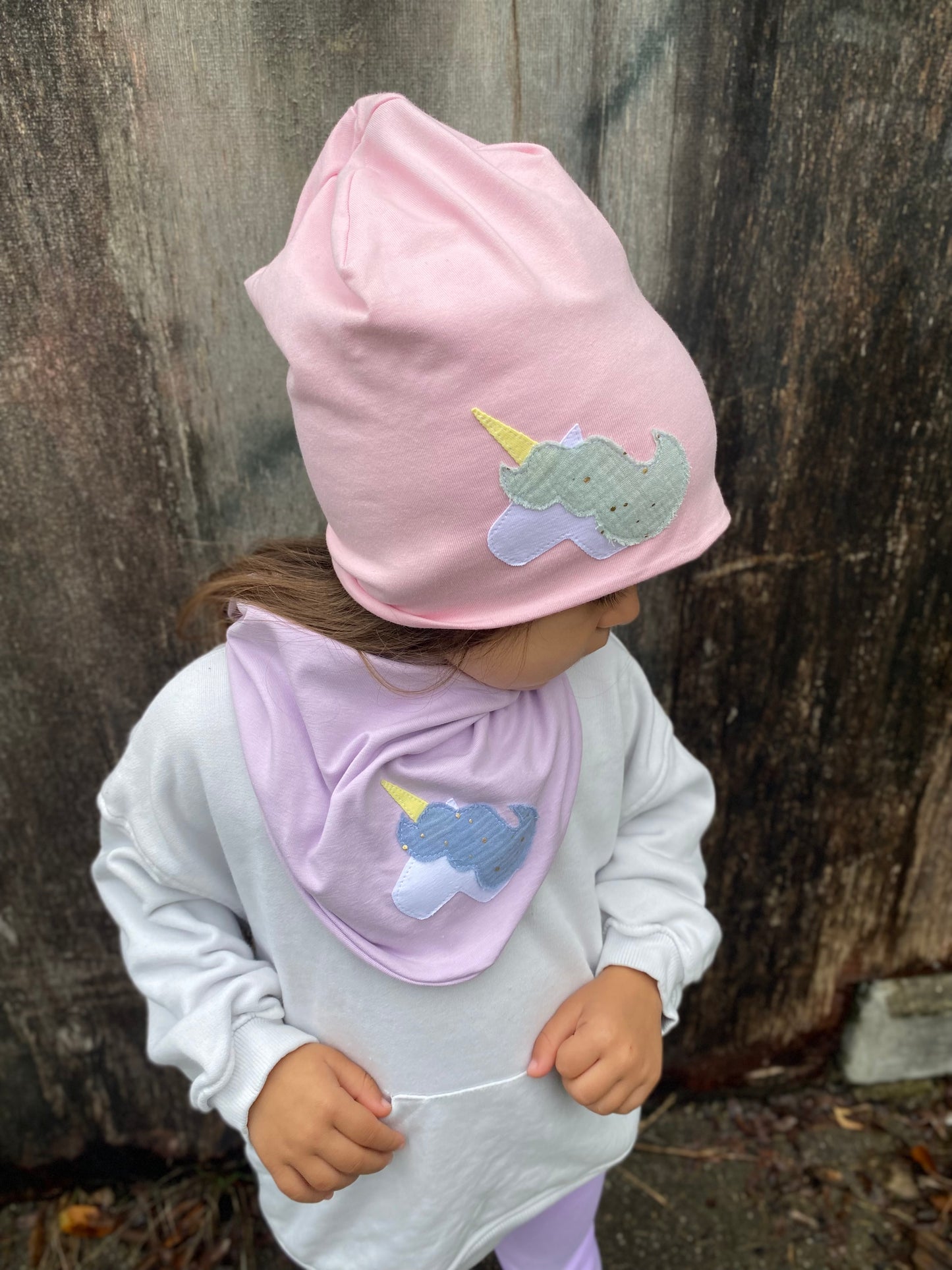 Dein Design | Einhorn Beanie & Dreieckloop | Farbwahl | Uni Farben