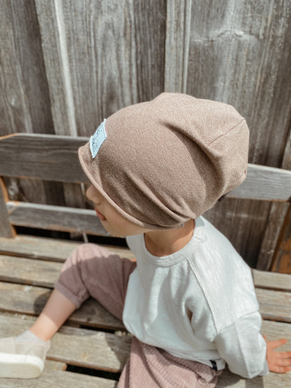 Dein Design | Roll-Up Sommer | Used-Look & Leder Label Beanie