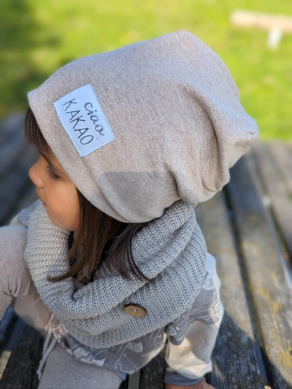 Dein Design | Label Beanie | Used-Look & Leder | Dreieckloop