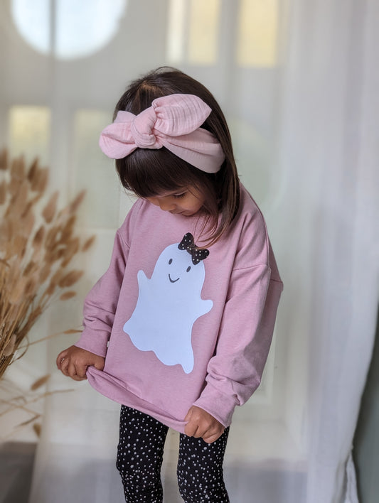 Oversized Sweater | Applikation Geist | Halloween | Gespenst