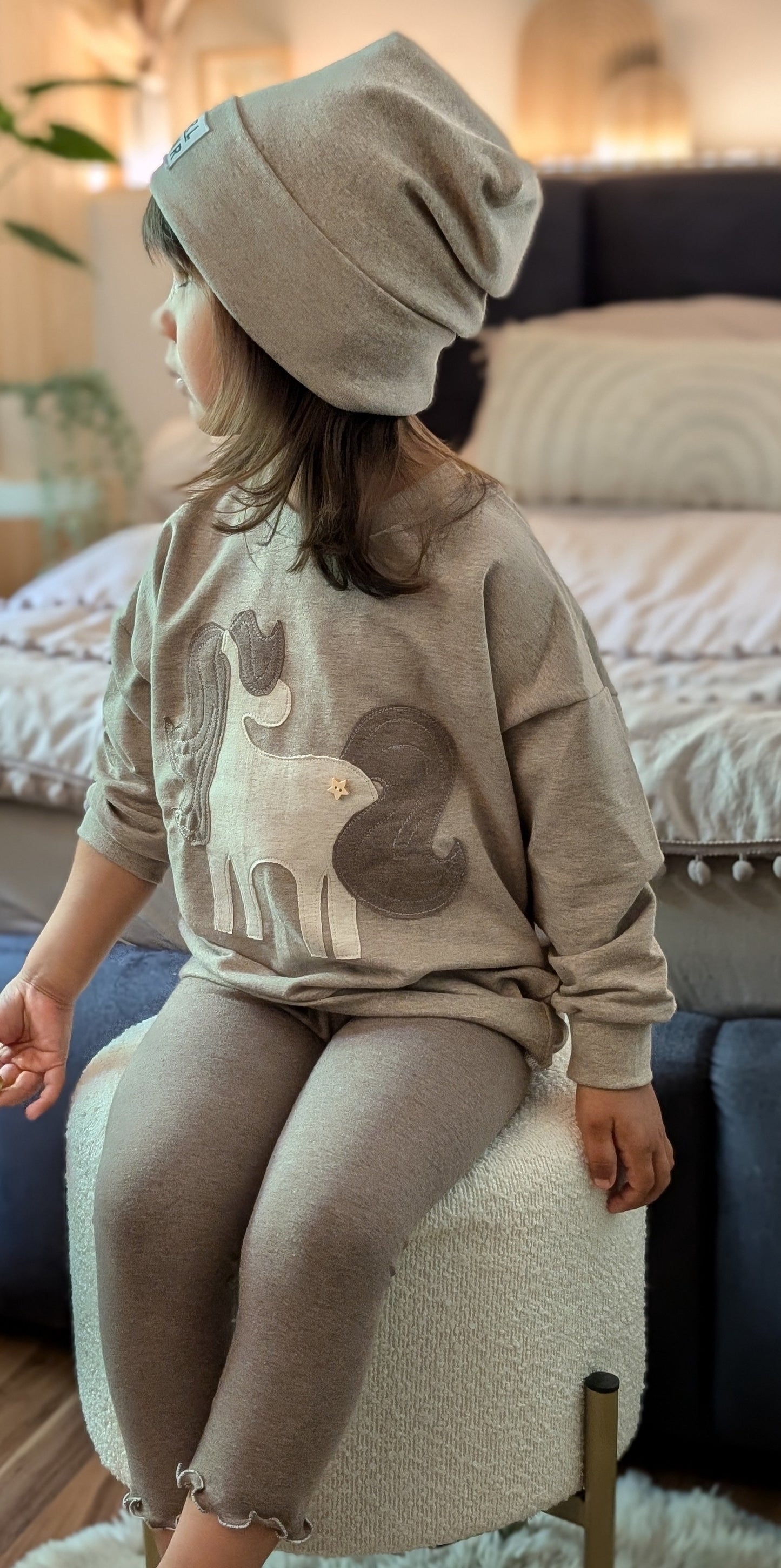 Oversized Sweater | Applikation | Pferd