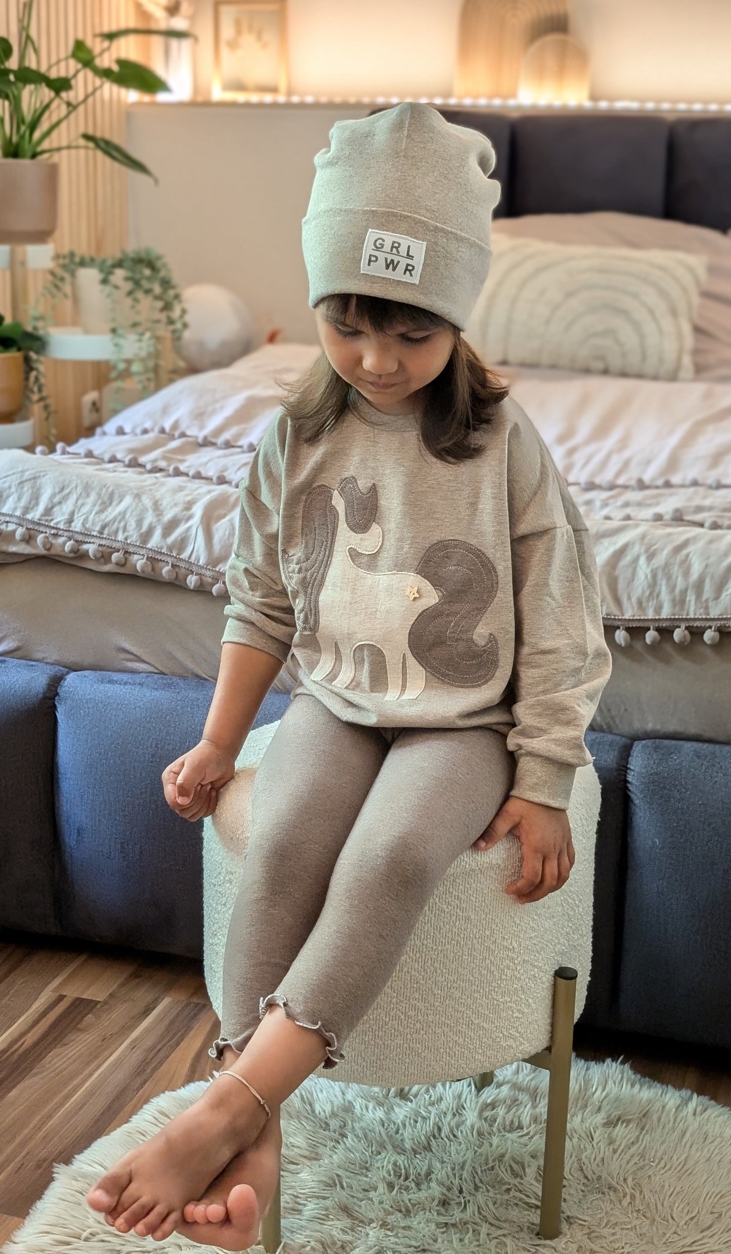 Oversized Sweater | Applikation | Pferd