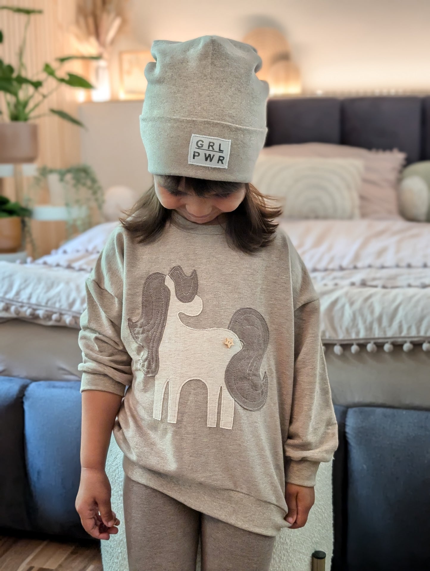 Oversized Sweater | Applikation | Pferd