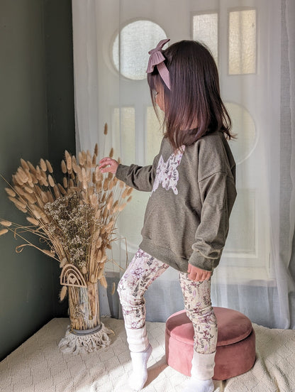 Skinny Fit | Blumen Muster | Baumwolle | Rippjersey