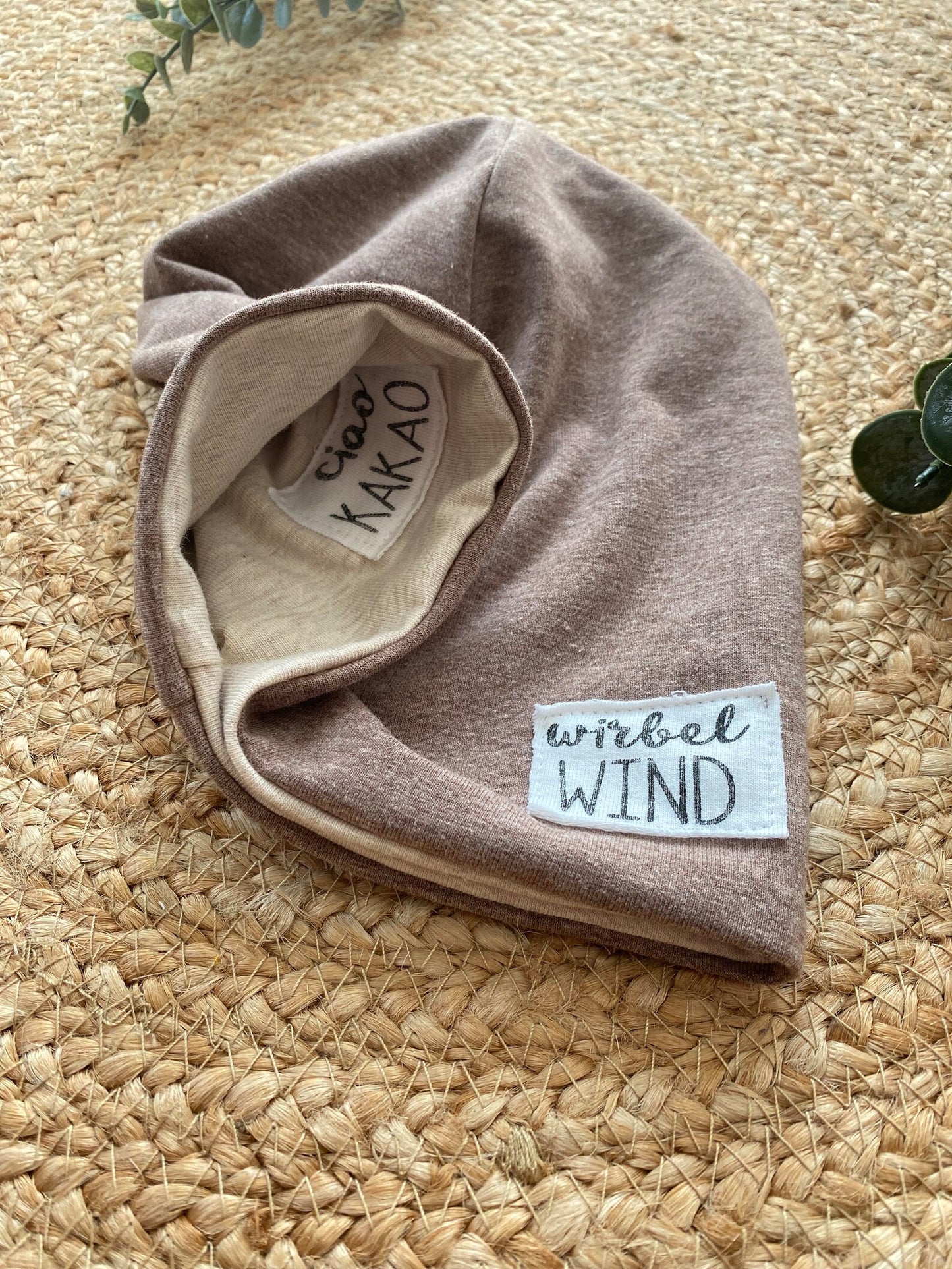 Dein Design | Wendebeanie  | Dreieckloop | Used-Look Label Stoff | Alle Farben
