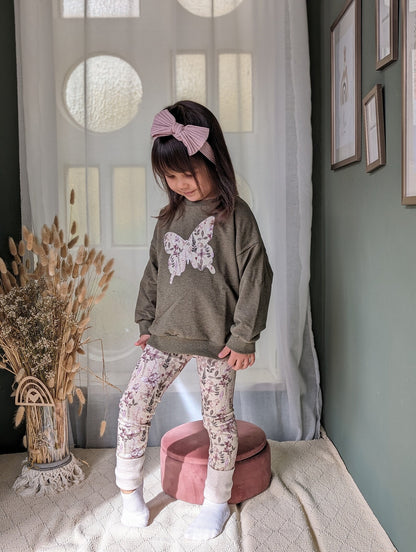 Skinny Fit | Blumen Muster | Baumwolle | Rippjersey