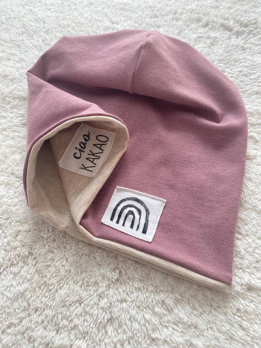 Dein Design | Wendebeanie  | Dreieckloop | Used-Look Label Stoff | Alle Farben