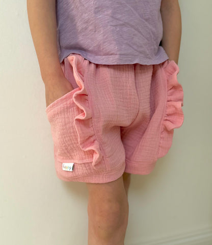 Dein Design | Musselin-Shorts mit Rüsche | Farbwahl
