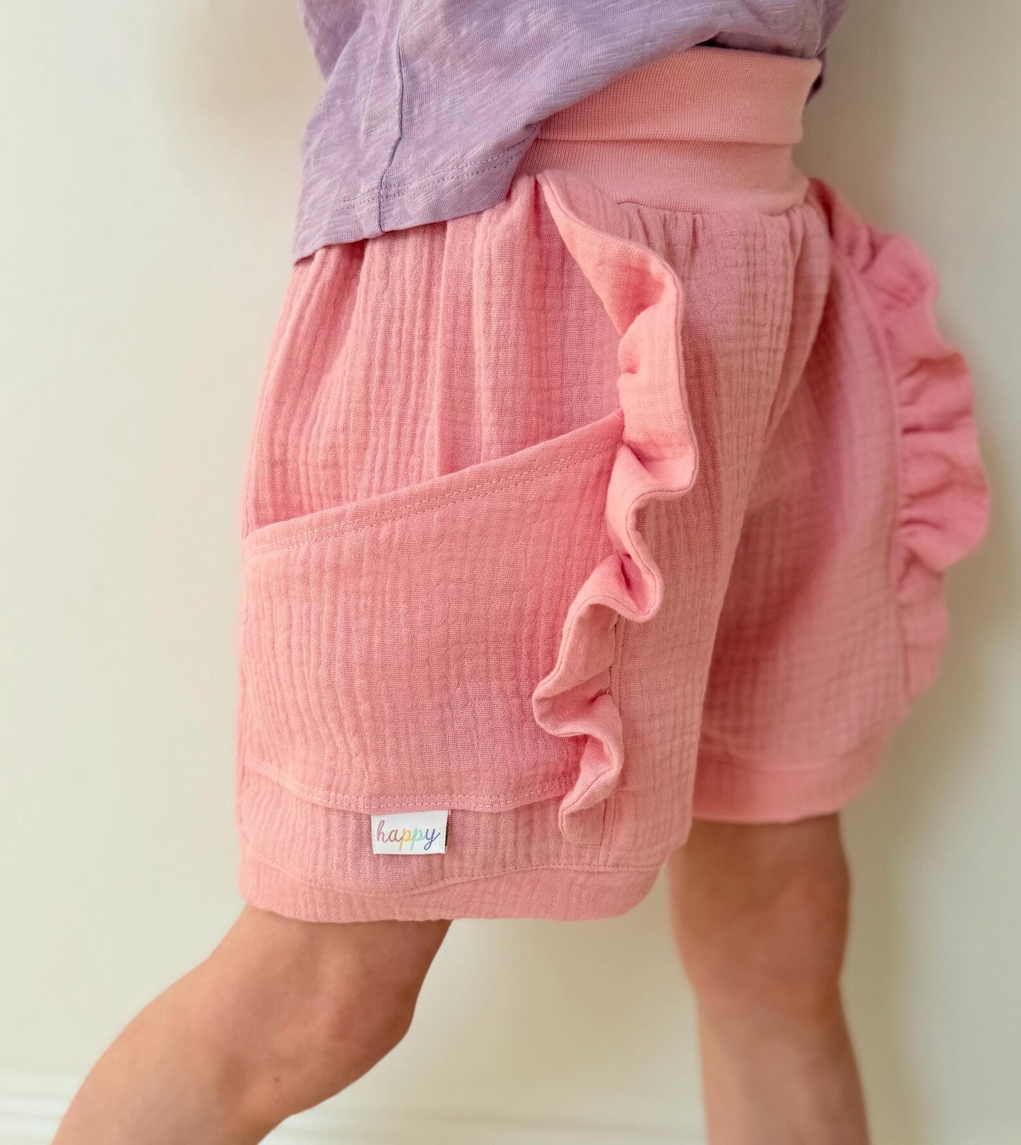 Dein Design | Musselin-Shorts mit Rüsche | Farbwahl