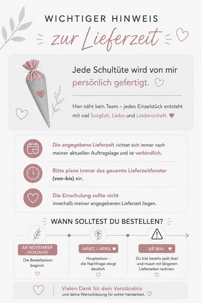 Musselin Schultüte 70 cm | Roter Drache optional mit Kisseninlett