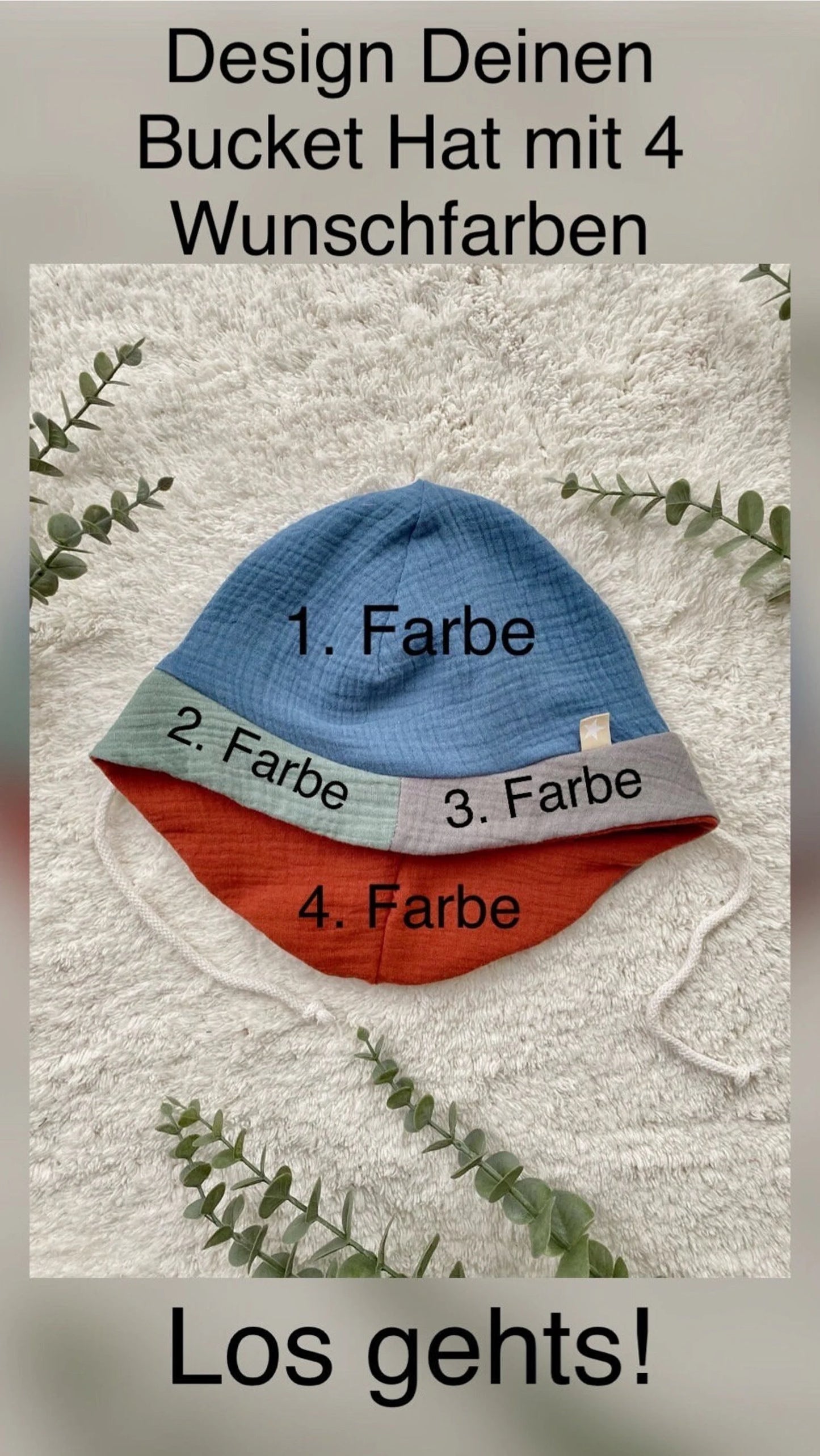 Dein Design Sonnenhut | Musselin | Color Blocking