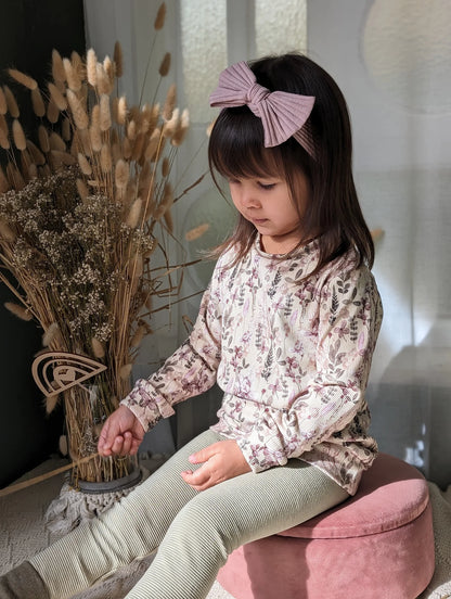 Longsleeve | Rippjersey | Blumen