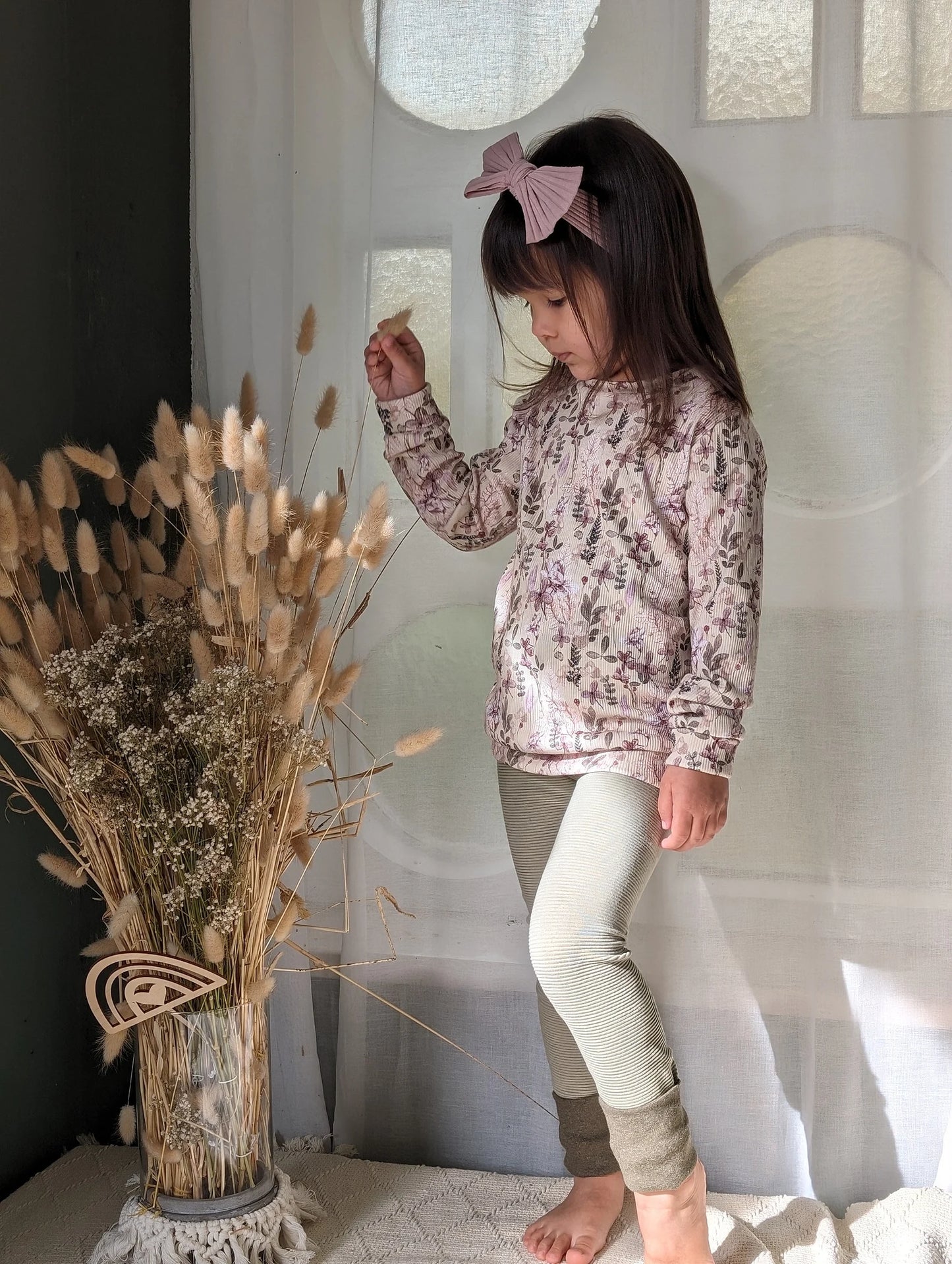 Longsleeve | Rippjersey | Blumen
