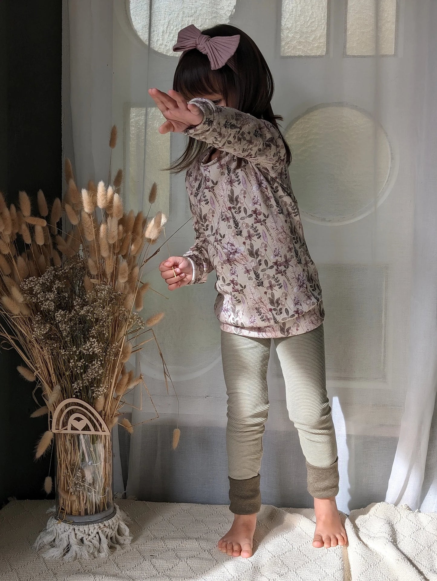 Longsleeve | Rippjersey | Blumen
