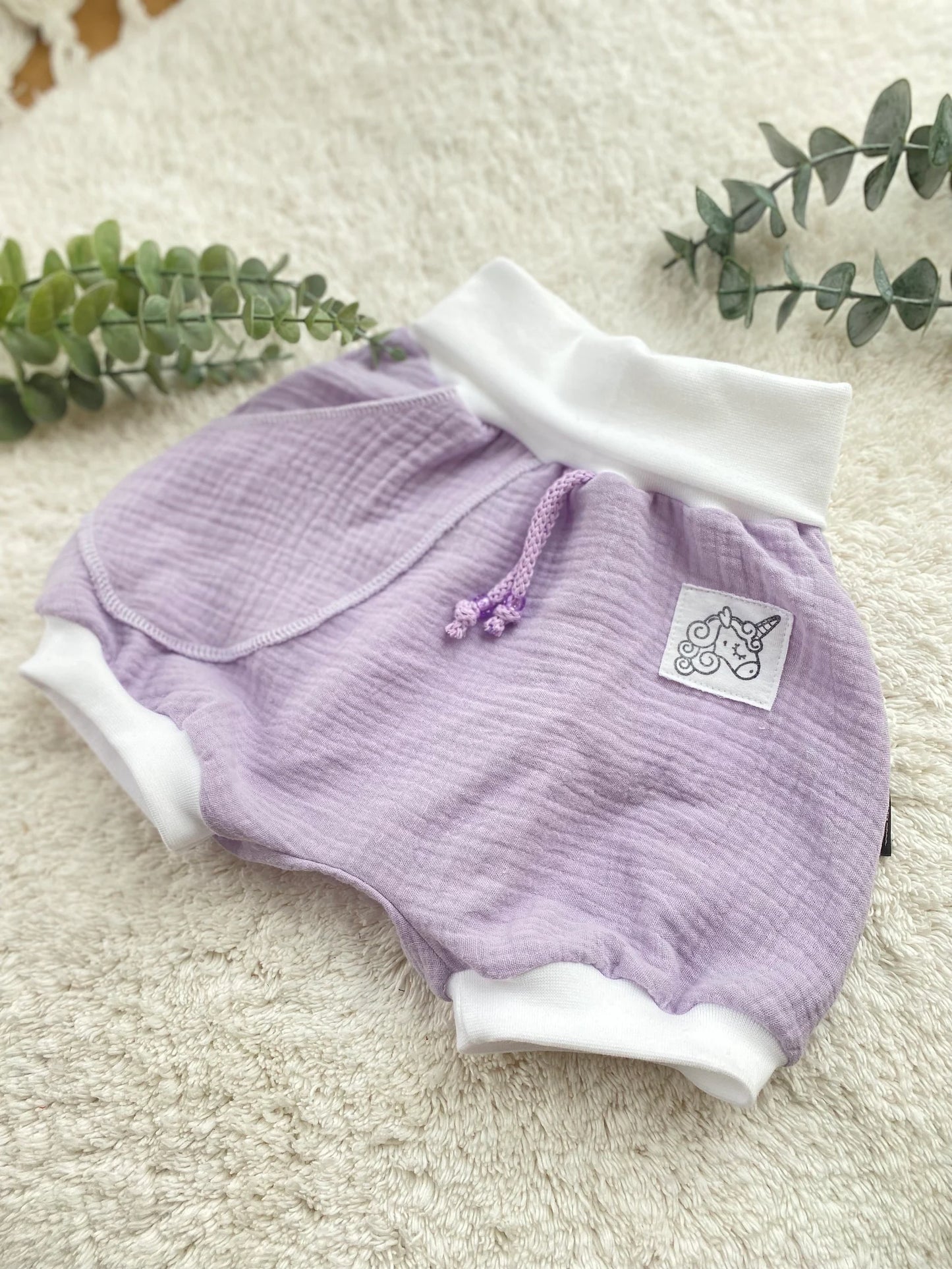 Dein Design | Shorty Buxe | Musselin-Shorts | Used-Look Label | Farbwahl