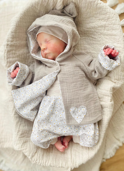 Pumphose für Babys | Blumen mit Umschlagbund zum mitwachsen
