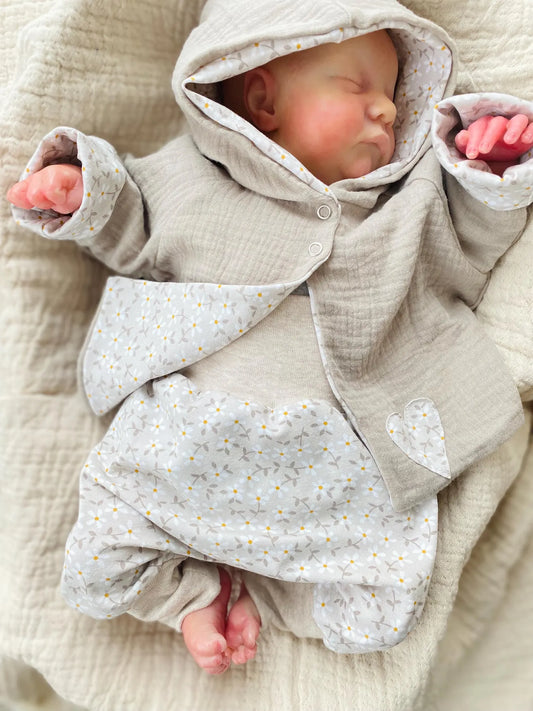 Baby | Musselinjacke | Blumen | Cardigan