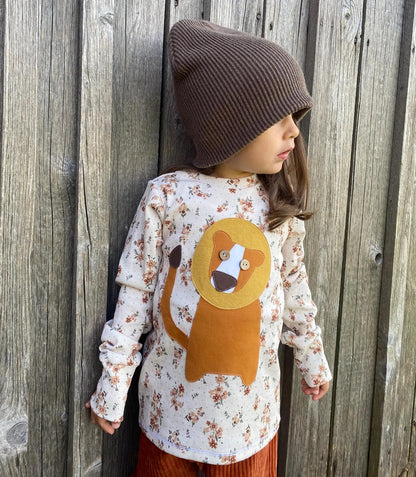 Longsleeve ab Körpergröße 80 cm | Applikation Löwe