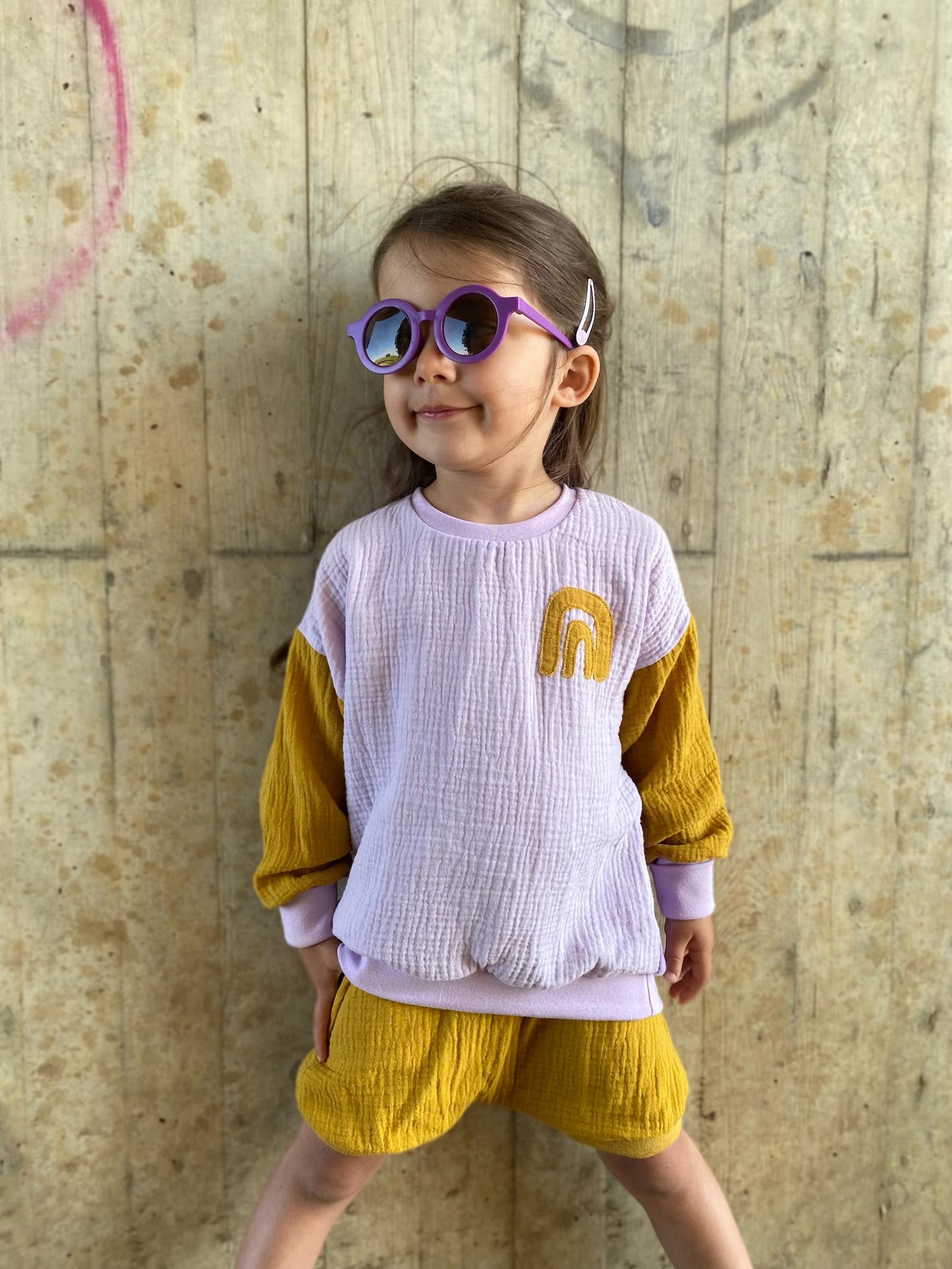 Musselin Oversized Sweater | leichter Pullover für Mädchen und Jungen, individuelle Farbwahl