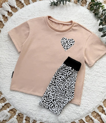 Oversized Shirt Leo Herz Spruch „Ciao Kakao“ – Loose Fit Mädchen T-Shirt