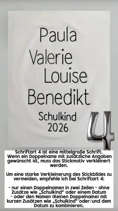 Musselin Schultüte 70 cm Mint, Rosa Herzen, Hund, Welpe zur Einschulung für Mädchen, optional mit Pompon-Tüllschleife und Kisseninlett