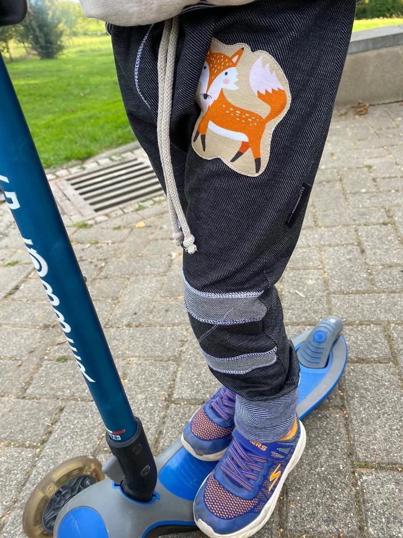 Regular Fit Jogger | Jeansoptik | Fuchs Patch